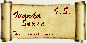 Ivanka Šorić vizit kartica